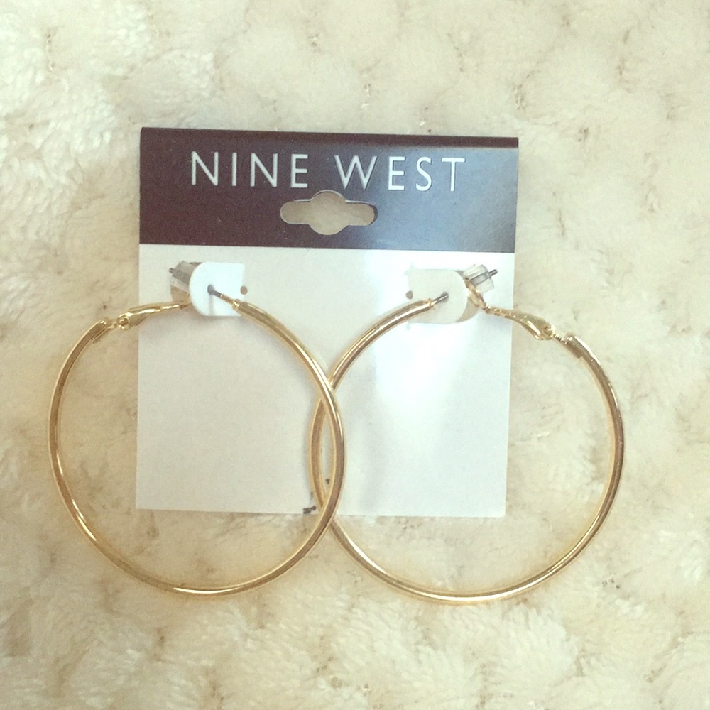 Nine west gold hoop earrings